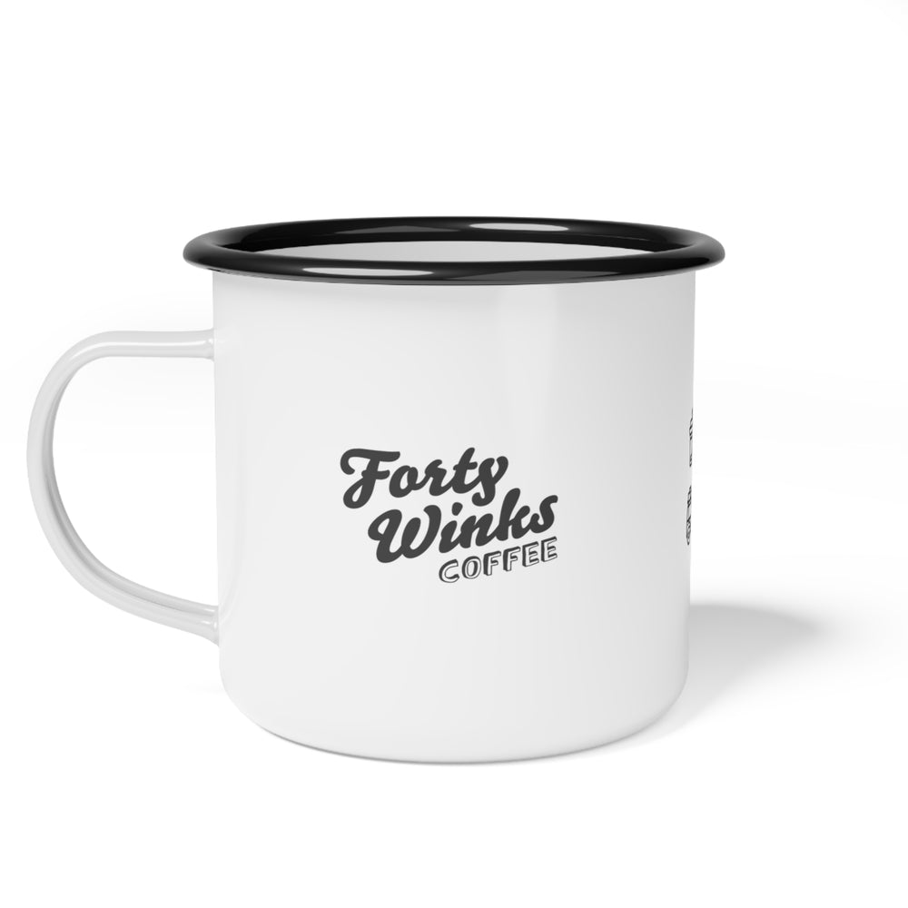 Forty Winks Coffee Enamel Camp Cup - Cowboy Country