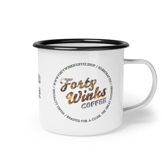 Forty Winks Coffee Enamel Camp Cup - Cowboy Country