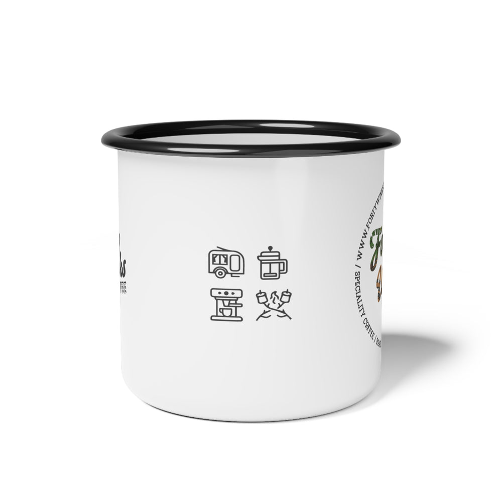 Forty Winks Coffee Enamel Camp Cup - Whiskey Barrel