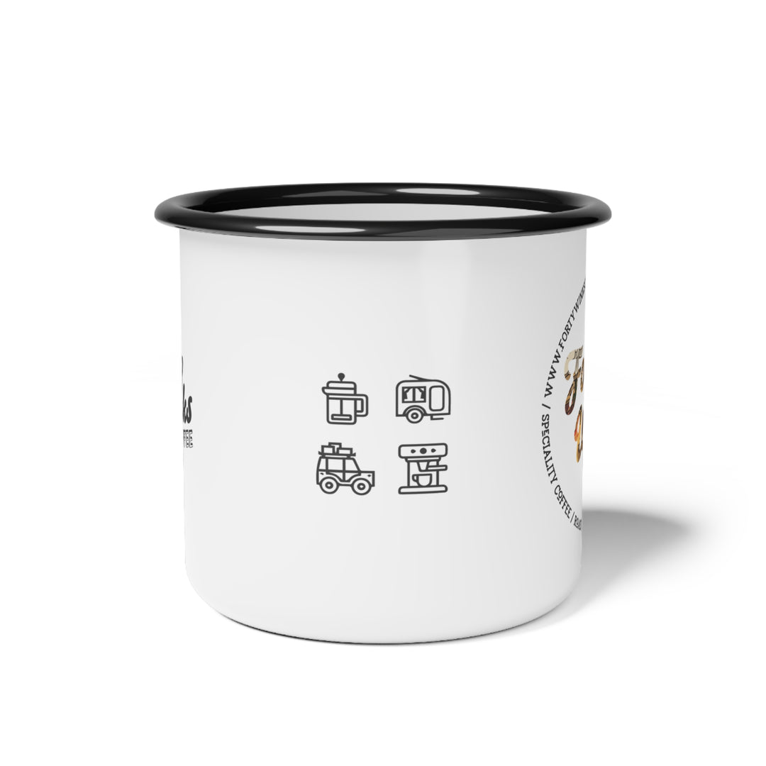 Forty Winks Coffee Enamel Camp Cup - Cowboy Country