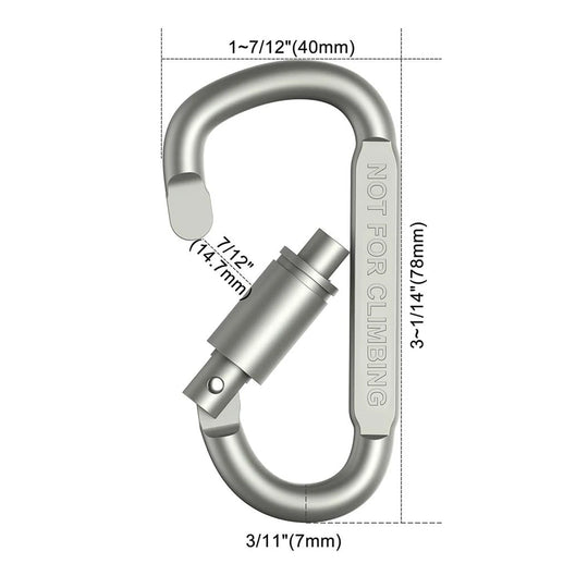 4 Or 6PCS Alloy Aluminum Carabiner Set For Camping