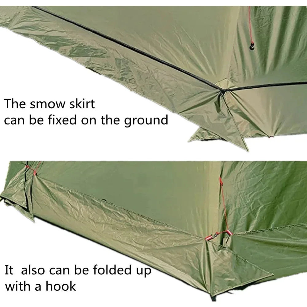 Teepee Tent With Snow Skirt Ultralight With Chimney Vent