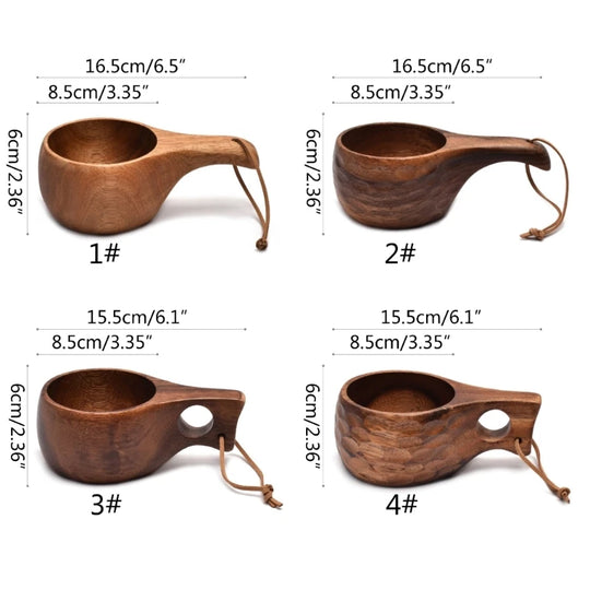 210ml/7oz Nordic Wood Cup Kuksa Camping Mug