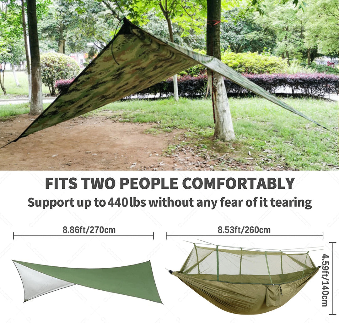 Camping Hammock With Mosquito Net And Tarp