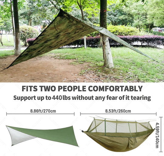 Camping Hammock With Mosquito Net And Tarp