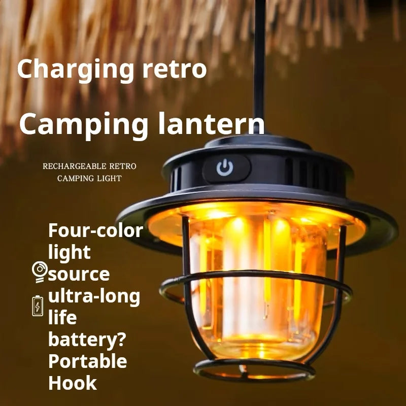 Retro LED Waterproof Rechargeable Hanging Lamp