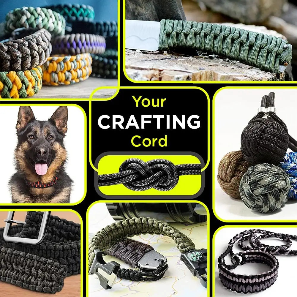 9-Core 650lb Paracord 5/15/31m 4mm Diameter.