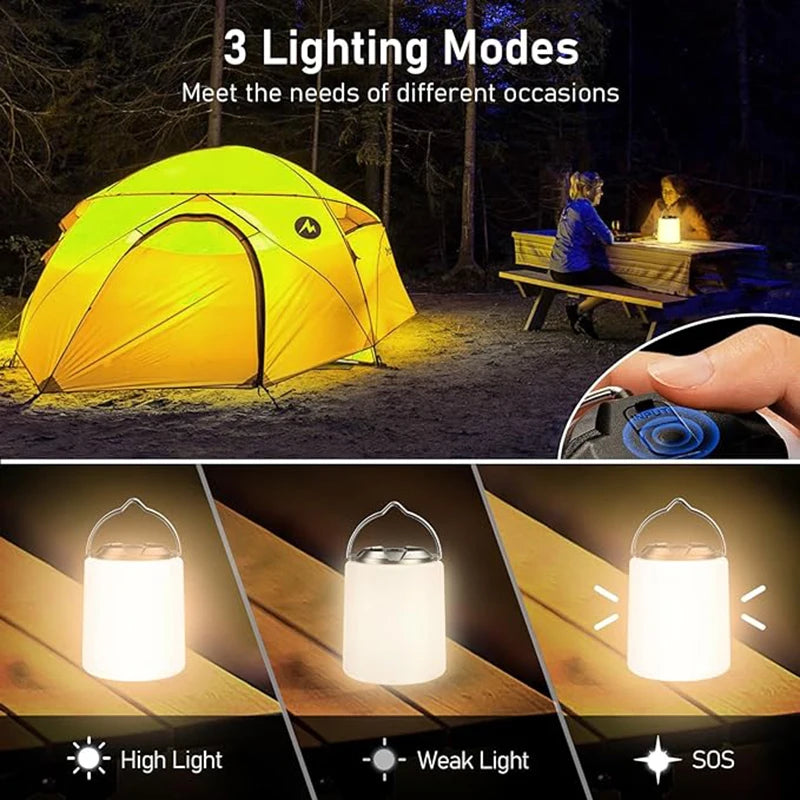 Built-in Battery USB Rechargeable LED Camping Hanging Lantern