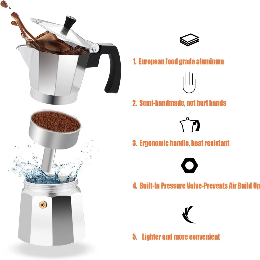 Mocha Stovetop Percolator Espresso Maker