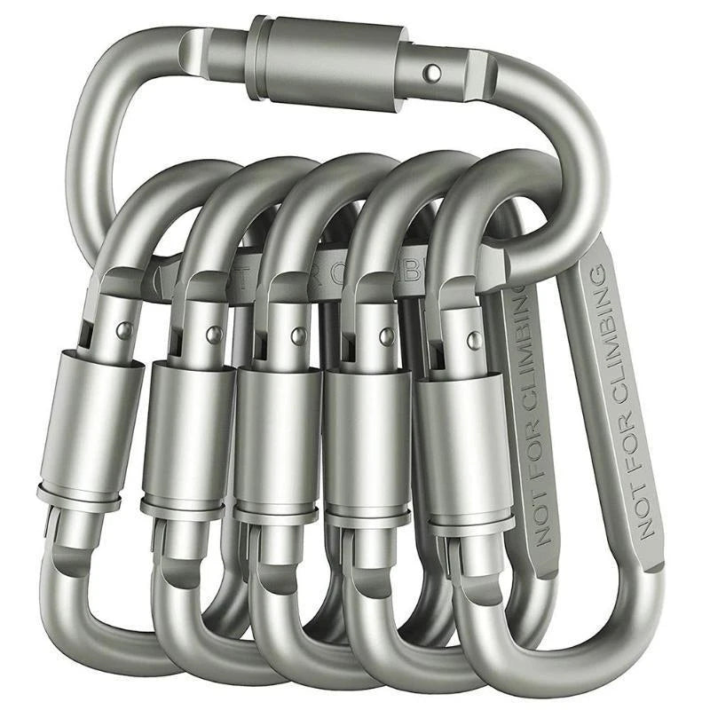 4 Or 6PCS Alloy Aluminum Carabiner Set For Camping