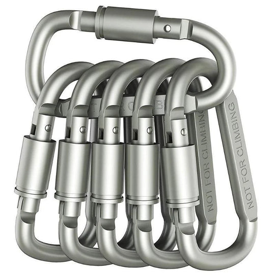 4 Or 6PCS Alloy Aluminum Carabiner Set For Camping