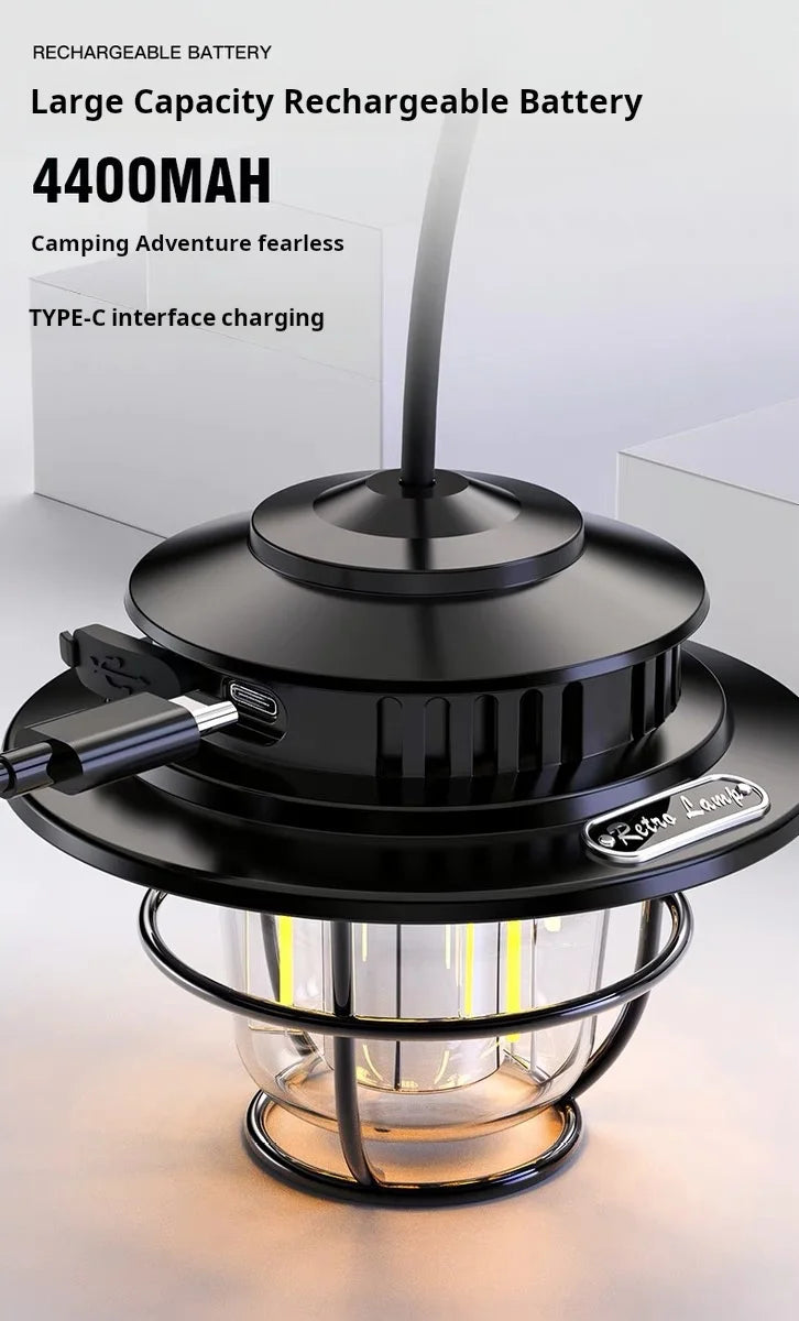 Retro LED Waterproof Rechargeable Hanging Lamp