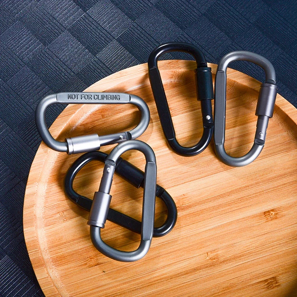 4 Or 6PCS Alloy Aluminum Carabiner Set For Camping