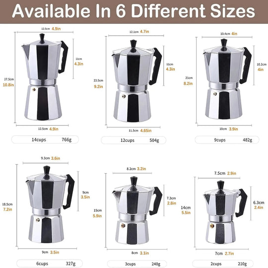 Mocha Stovetop Percolator Espresso Maker