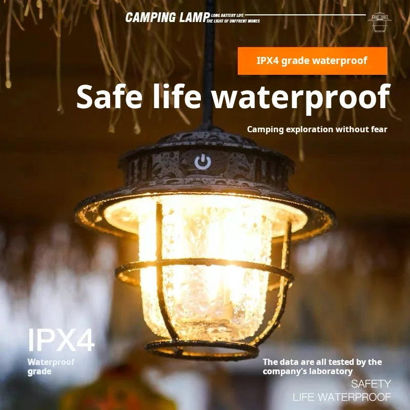 Retro LED Waterproof Rechargeable Hanging Lamp