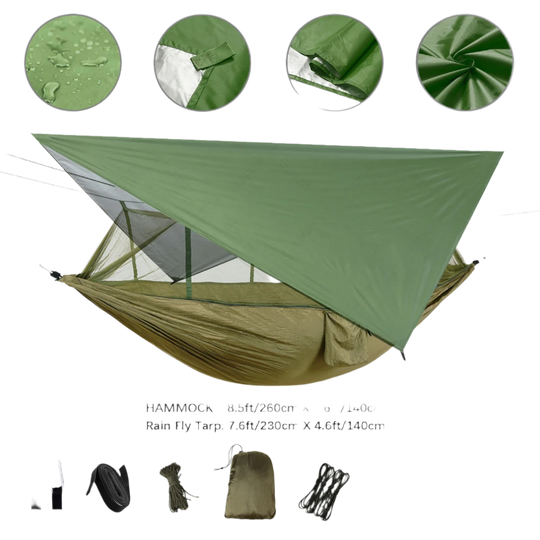 Camping Hammock With Mosquito Net And Tarp