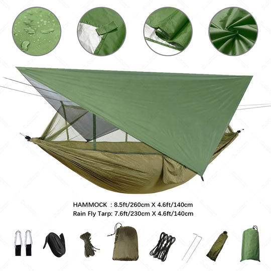 Camping Hammock With Mosquito Net And Tarp